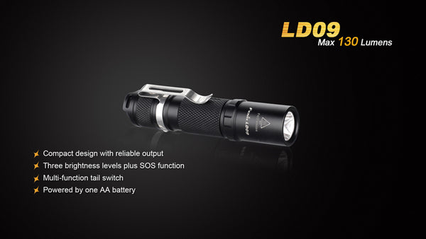 Fenix LD09 1 x AA CREE XP-E2 130 Lumen LED Flashlight
