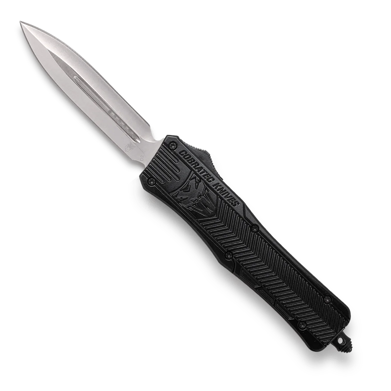 CobraTec CTK-1 Black Medium Dual Action Knife 3in D2 Steel Blade