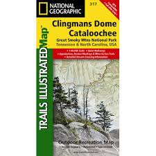 National Geographic Clingmans Dome/Cataloochee/Great Smokey Map