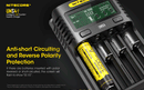 Nitecore UMS4 4-Slot USB Fast Battery Charger – LCD Display & 3000mA Quick Charge