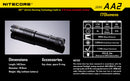 Nitecore SENS AA2 170 Lumen 2 x AA LED Flashlight