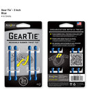 Nite Ize Gear Tie 3 inch - Blue 4pk