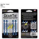 Nite Ize Gear Tie 3 inch - Blue 4pk