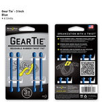Nite Ize Gear Tie 3 inch - Blue 4pk