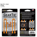 Nite Ize Gear Tie 6 inch - Orange 2pk