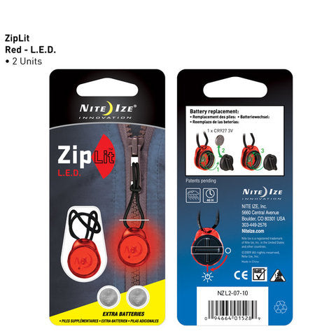 Nite Ize ZipLit LED Red - 2 Pack