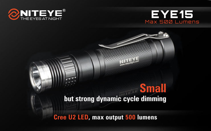 Niteye EYE15 2 x CR123A / 1 x 18650 CREE XM-L U2 LED 500 Lumen Flashlight