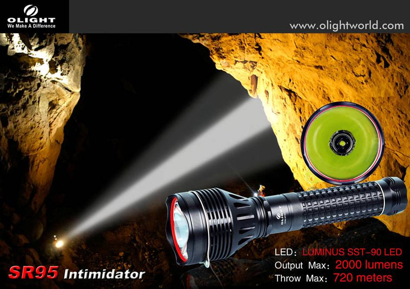 olight flashlight 2016 Olight SR95 Intimidator 2000 Lumens SST-90 Flashlight