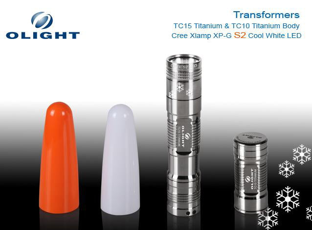 Olight Transformers - Titanium TC15 & TC10 Body S2 Flashlight