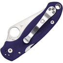 Spyderco Para 3 Folding Knife 3in S110v Steel Blade w/ Dark Blue/Purple G-10 Handles - C223GPDBL