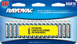 Rayovac AAA Alkaline Batteries - 16 Pack