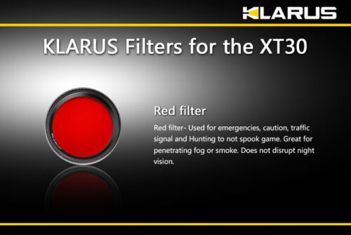 Klarus XT30 Filters - Red