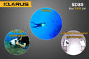 Klarus SD80 4 x 18650 / 8 x CR123A CREE XM-L2 5000 Lumen LED Flashlight