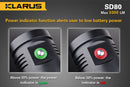 Klarus SD80 4 x 18650 / 8 x CR123A CREE XM-L2 5000 Lumen LED Flashlight