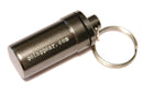 Aluminum Waterproof Slim Top Capsule / Pill Fob - Gray
