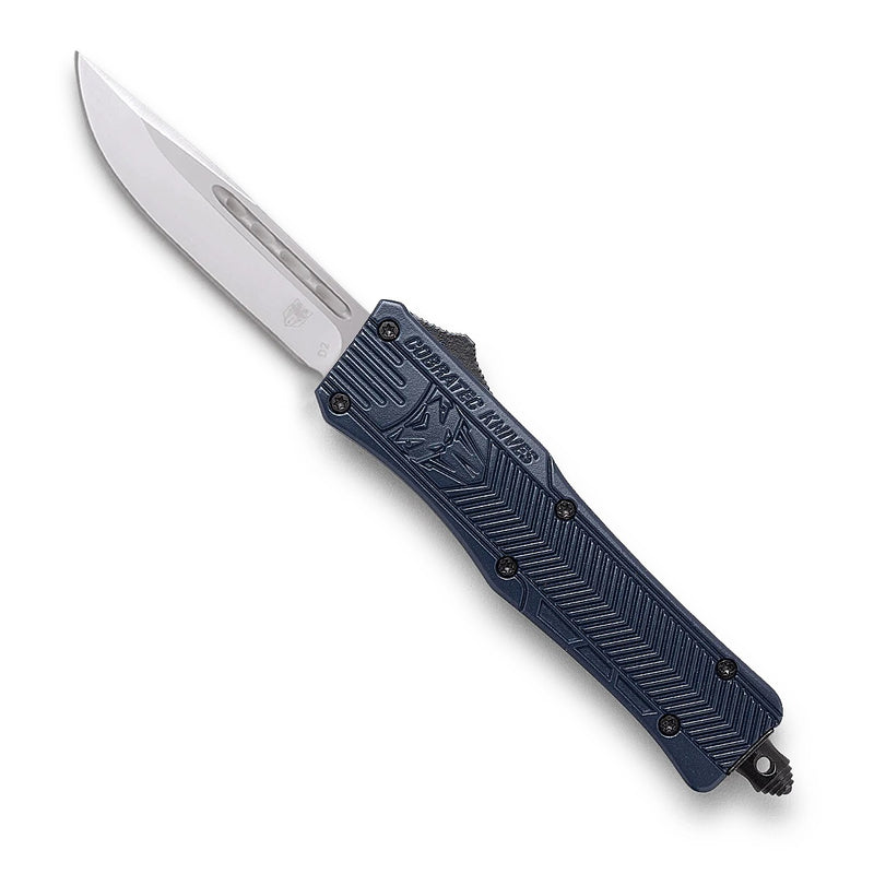 CobraTec Small CTK-1 NYPD Blue Dual Action Knife 2.75in Drop Point D2 Steel Blade