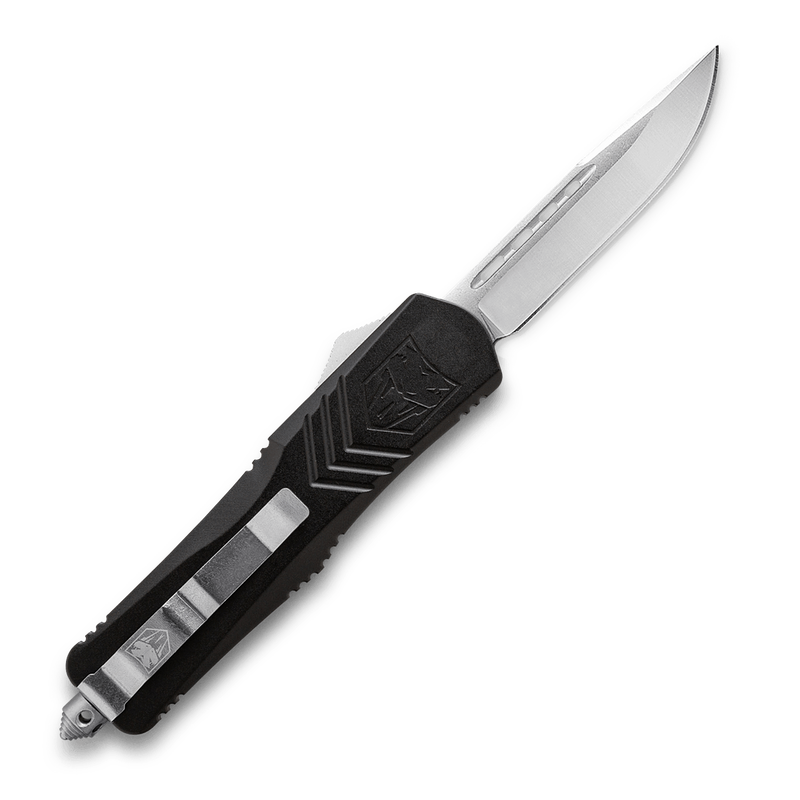 CobraTec FS-X Small Black OTF Knife - D2 Steel 2.5in Drop Point Blade