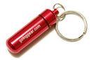 Aluminum Small Waterproof Capsule / Pill Fob - Red