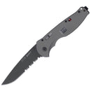 SOG Flash I 1/2 Serrated Black TiNi Assisted Opening Knife-Black