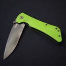 Southern Grind Bad Monkey G10 Limited Edition Toxic Green Black Blade Folding Knife - Drop Point Plain Edge