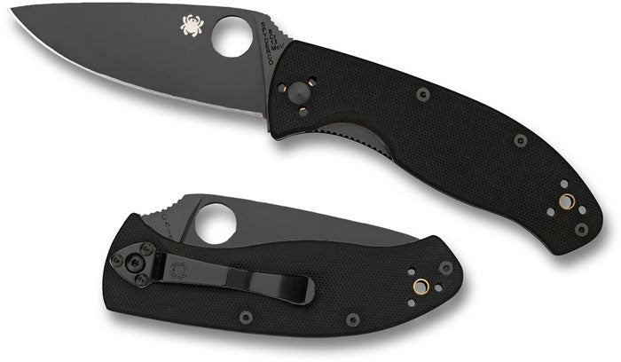 Spyderco Tenacious C122GBBKP Folding Knife - Black Blade