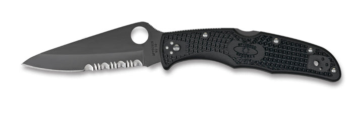 Spyderco Endura 4 Black Blade C10PSBBK Folding Knife - Combo