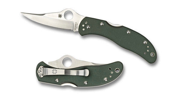 Spyderco Worker C01GPGR Limited Editions Sprint Run Folding Knife with Green G10 Handles (2.60 Inch Blade)
