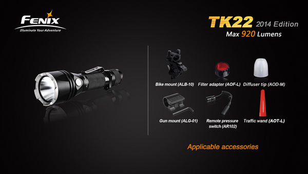 best fenix flashlight 2014 TK22 (2014 Edition) 1 x 18650 / 2 x CR123A CREE XM-L2 U2 920 Lum Bellroy Stockist Michigan Wolverines Custom Ski Model:CycHunter(DC5525 54.6V 2A) on and momentary