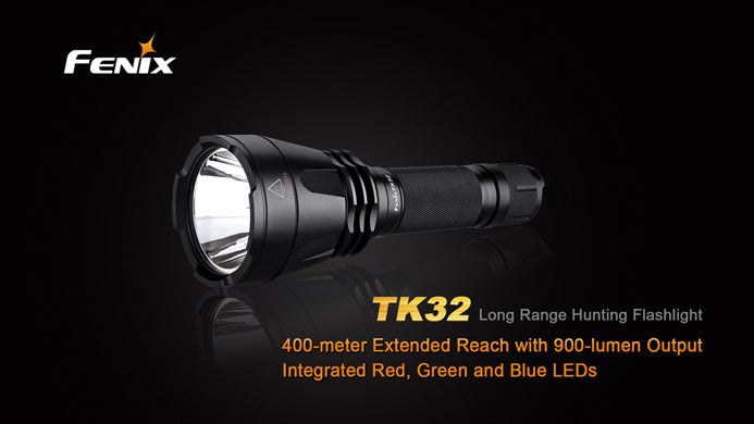 Fenix TK32 2 x CR123 / 1 x 18650 CREE XM-L2 U2 900 Lumen Multi Color LED Flashlight