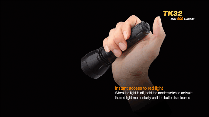 Fenix TK32 2 x CR123 / 1 x 18650 CREE XM-L2 U2 900 Lumen Multi Color LED Flashlight