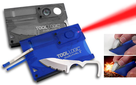 Tool Logic SVC2B Survival Card w/ Light - Blue