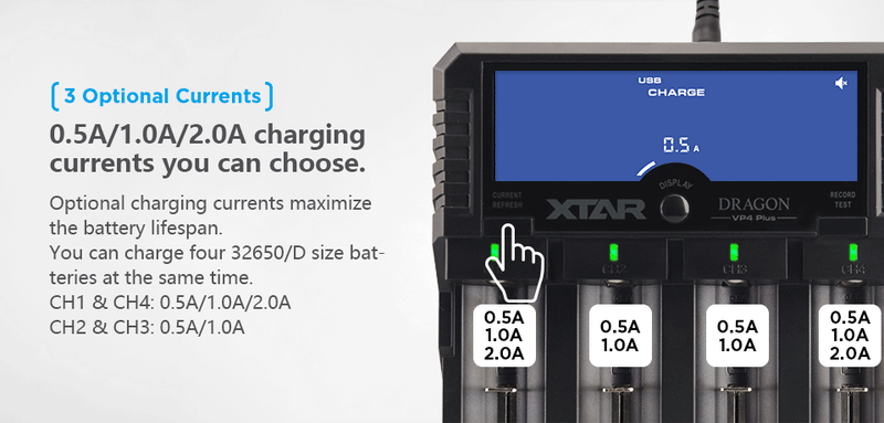 XTAR VP4 Plus Dragon 4-Bay Battery Charger