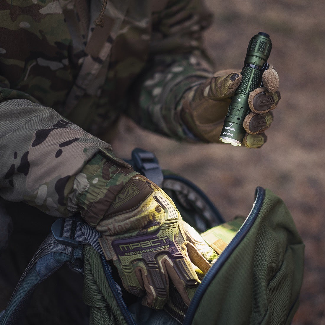 Weltool T2 TAC OD Green – 1,900 Lumen Tactical Flashlight, USB-C