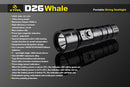 XTAR D26 Whale CREE XM-L U3 1000 Lumen 1x 18650/18700/26650 Diving Light