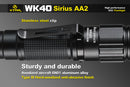 XTAR WK40 Sirius AA2 220 Lumen 2 x AA Flashlight