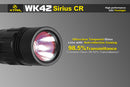XTAR WK42 Sirius CR 300 Lumen 1 x CR123A/16340