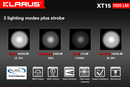 Klarus XT15 2x CR123A / 1x 18650 1020 Lumens Cree XM-L2 LED Flashlight