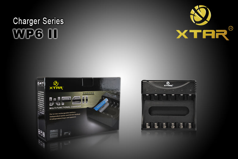 XTAR WP6 II 4.2v Lithium Ion 6 Bay Charger