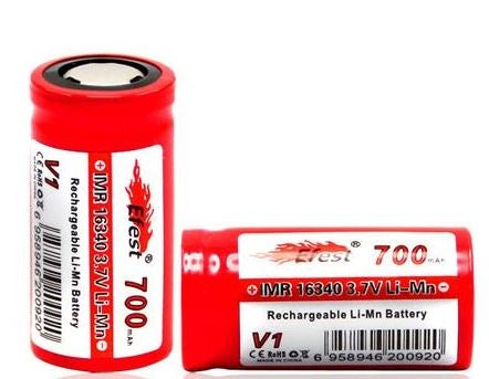 Efest 16340 700mAh 3.7V  Flat Top Rechargeable Battery