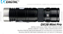 EagleTac DX3B Mini Pro XHP50.2 2480 Lumen Flashlight 1 * 18350 Li-ion Battery Included - CW